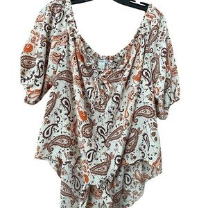 Paisley Off Shoulder Top